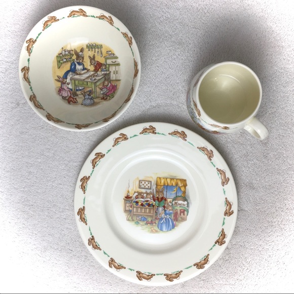 Vintage Other - Vintage 1970s BUNNYKINS 3 Piece Set never used